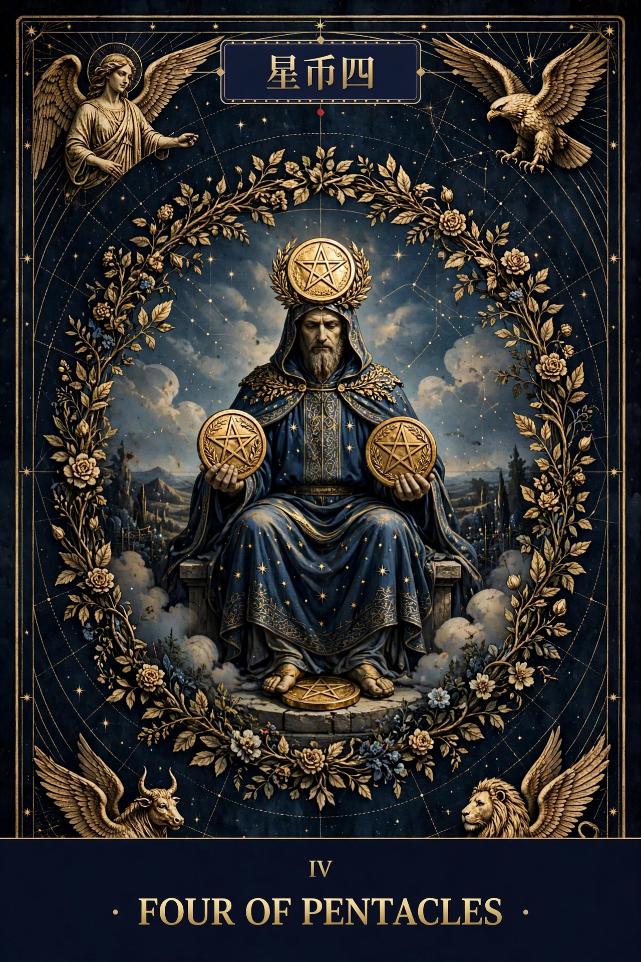 星币四 (FOUR OF PENTACLES)