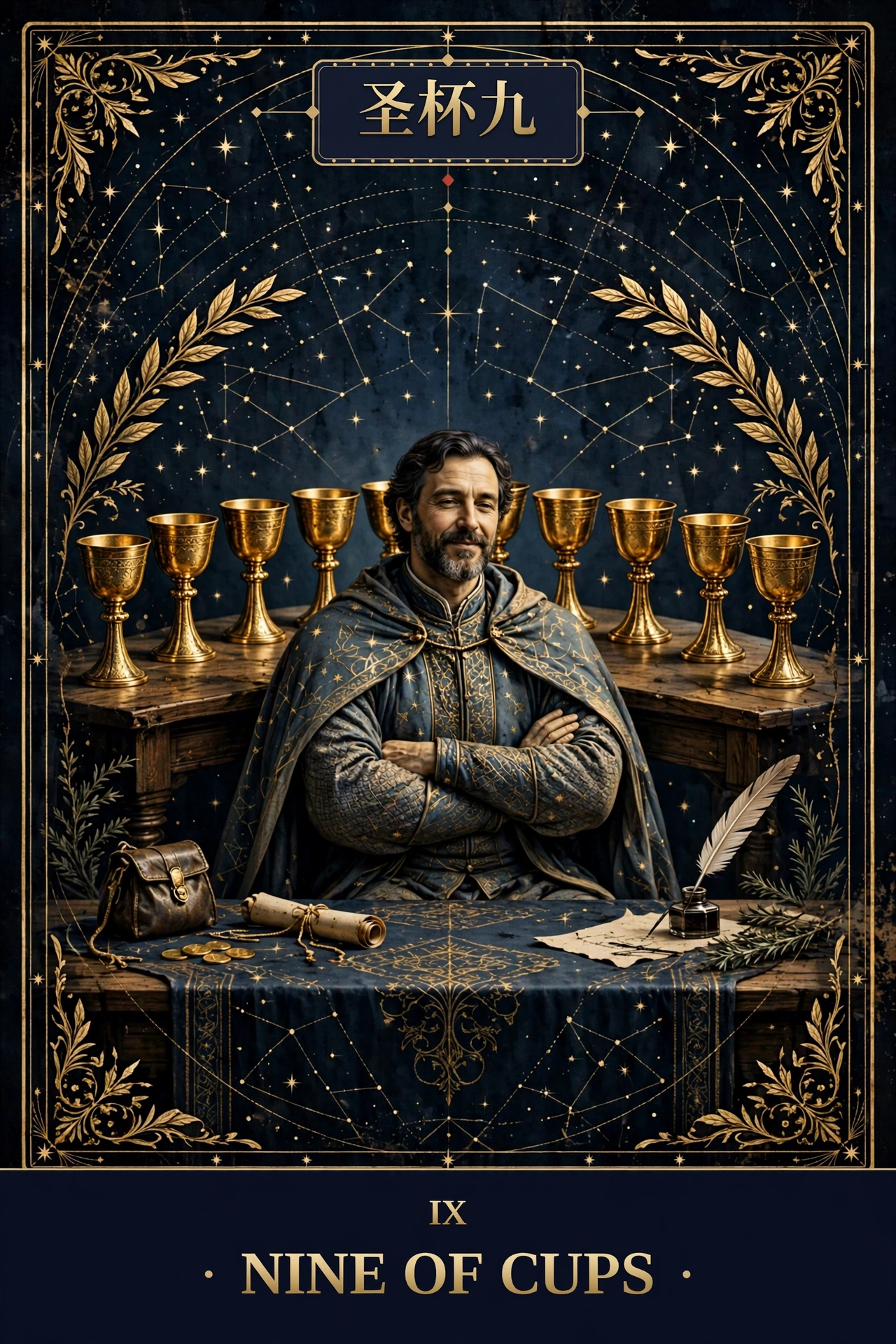 圣杯九 (NINE OF CUPS)