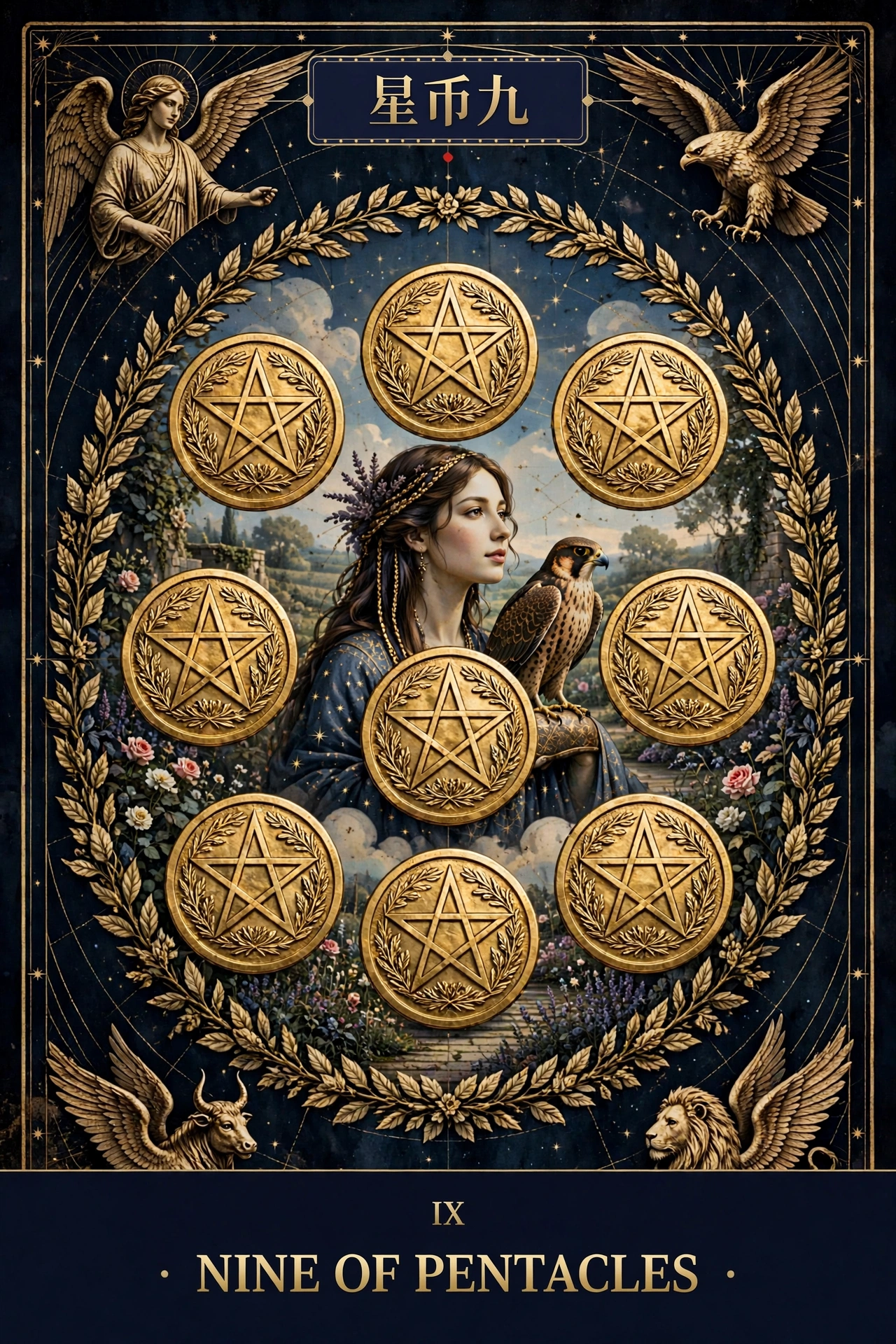 星币九 (NINE OF PENTACLES)