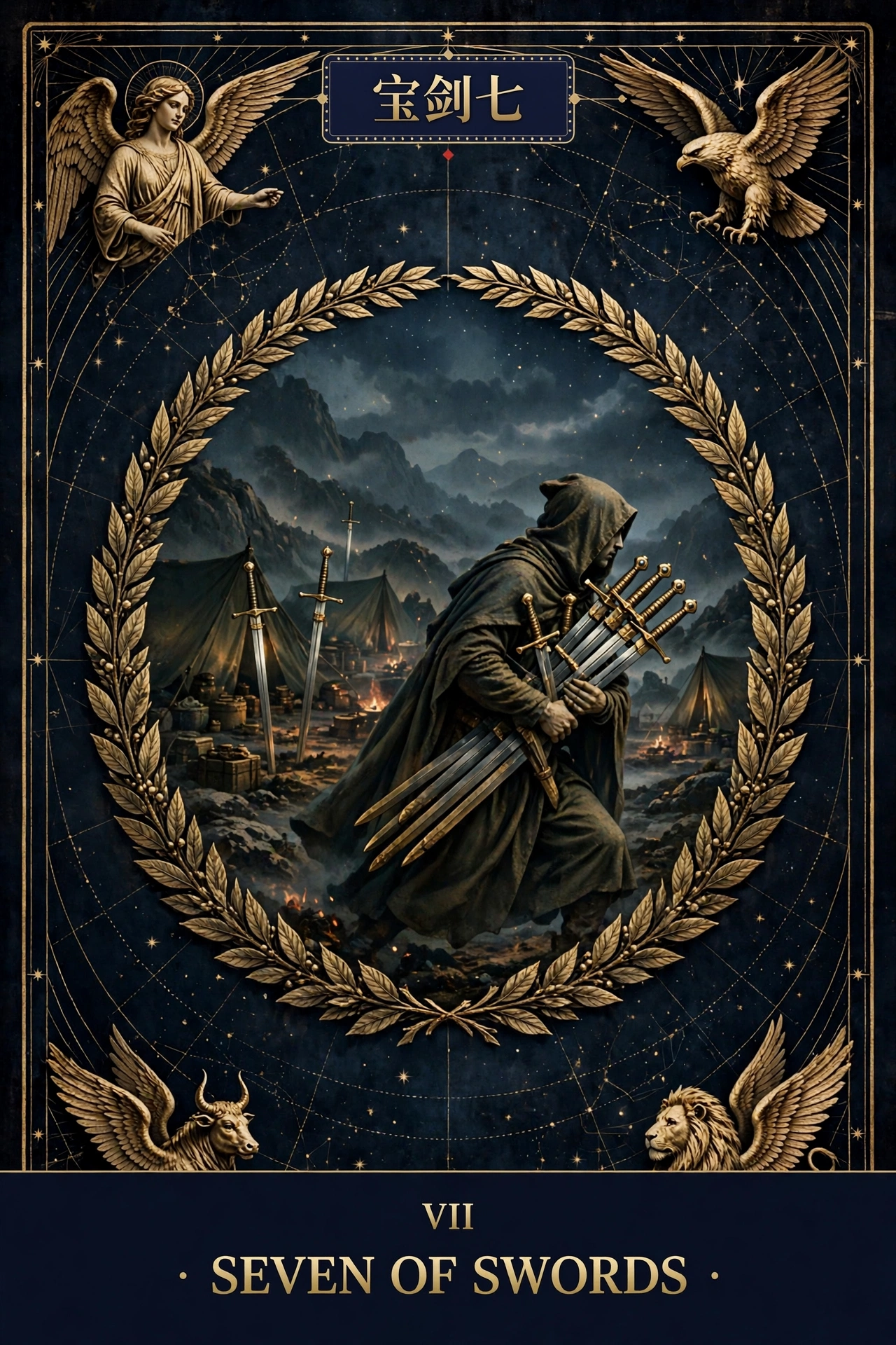 宝剑七 (SEVEN OF SWORDS)
