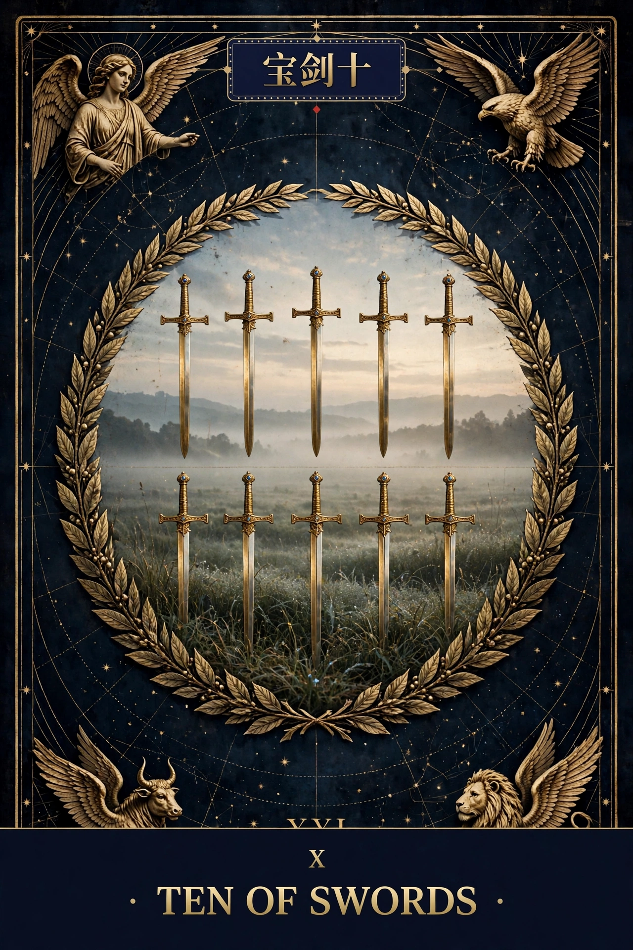 宝剑十 (TEN OF SWORDS)