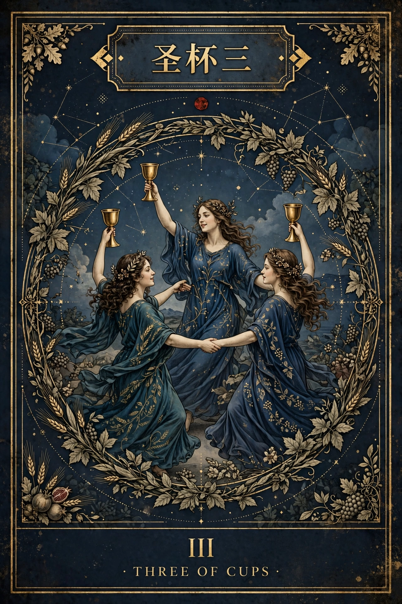 圣杯三 (THREE OF CUPS)