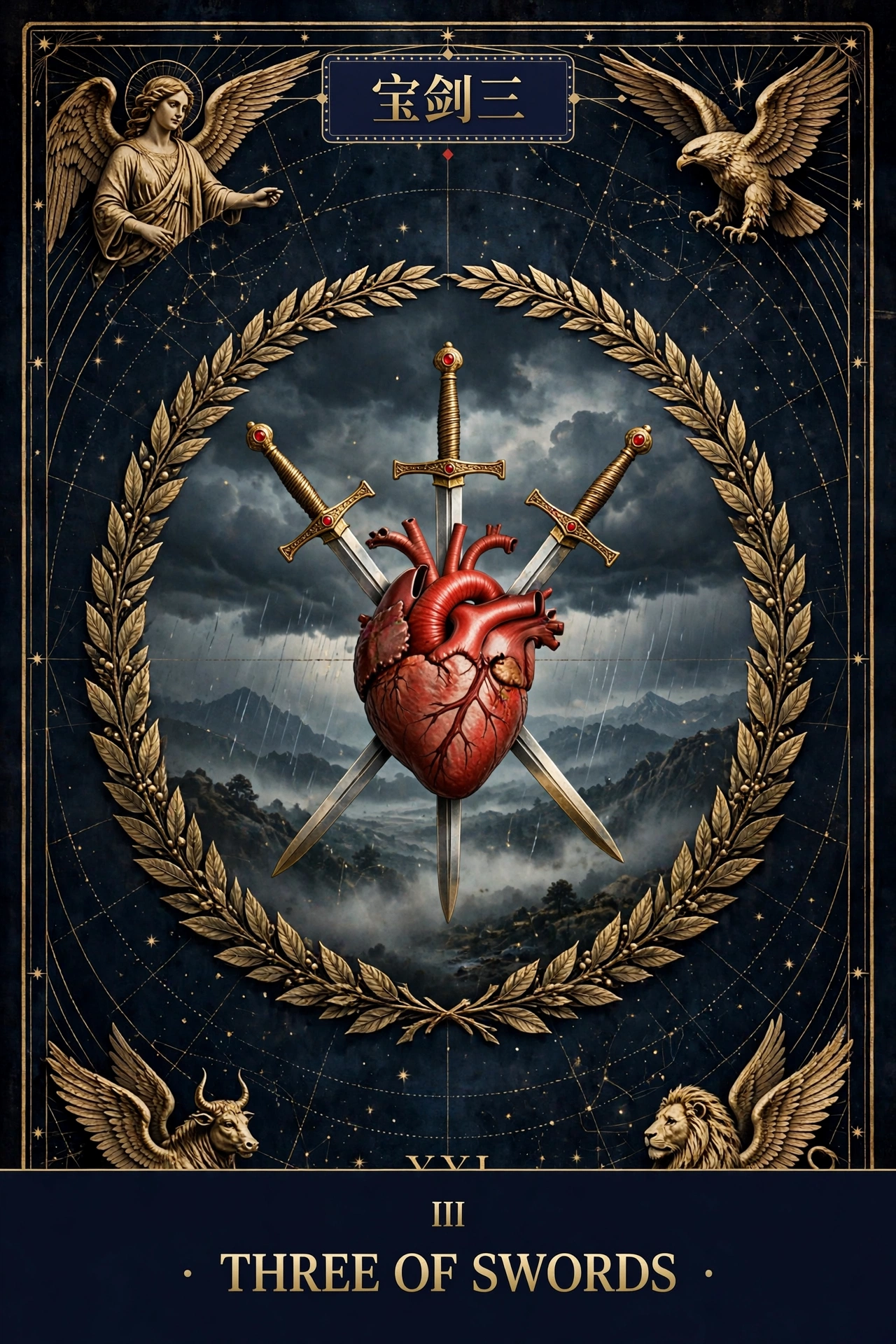 宝剑三 (THREE OF SWORDS)