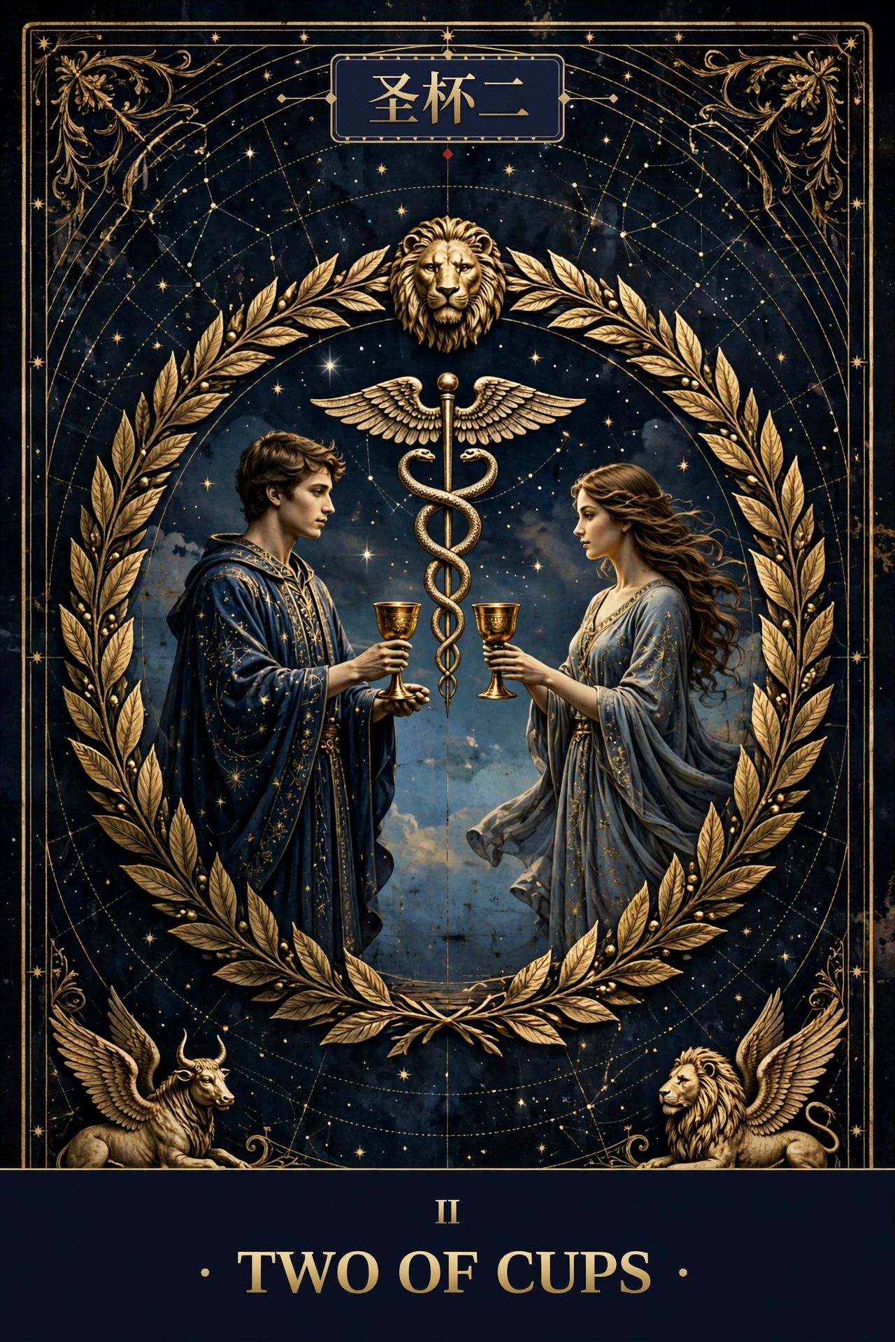 圣杯二 (TWO OF CUPS)
